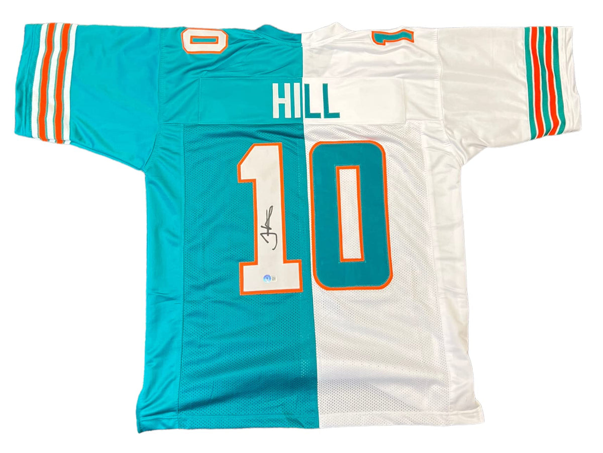 Tyreek Hill Miami Dolphins Youth Orange Name & Number Logo T-Shirt 