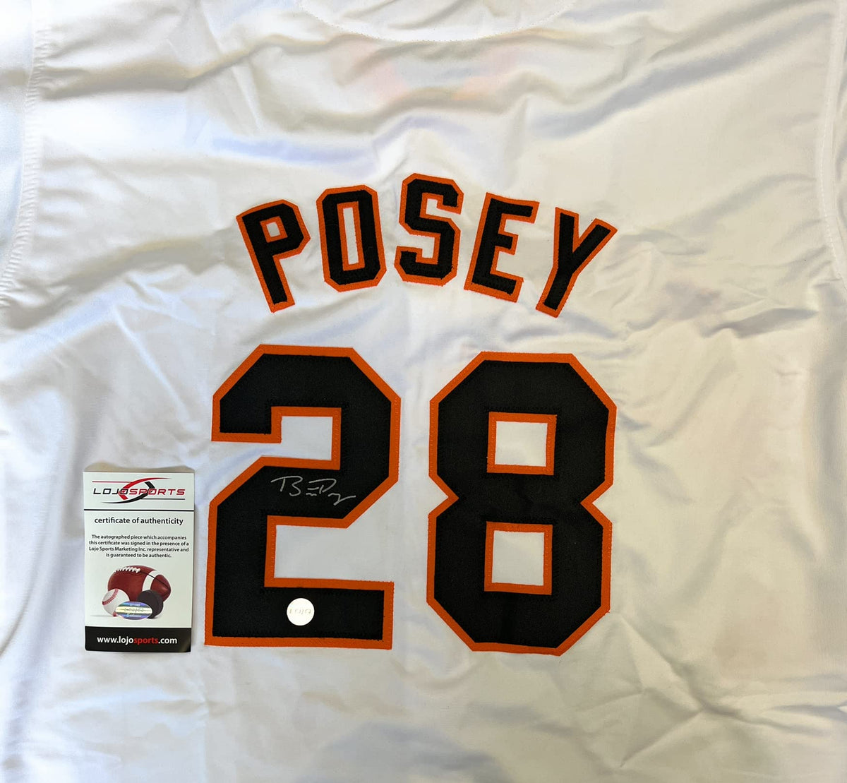 Buster Posey Signed Autographed Jersey Lojo San Francisco Giants 3x WS  Champs