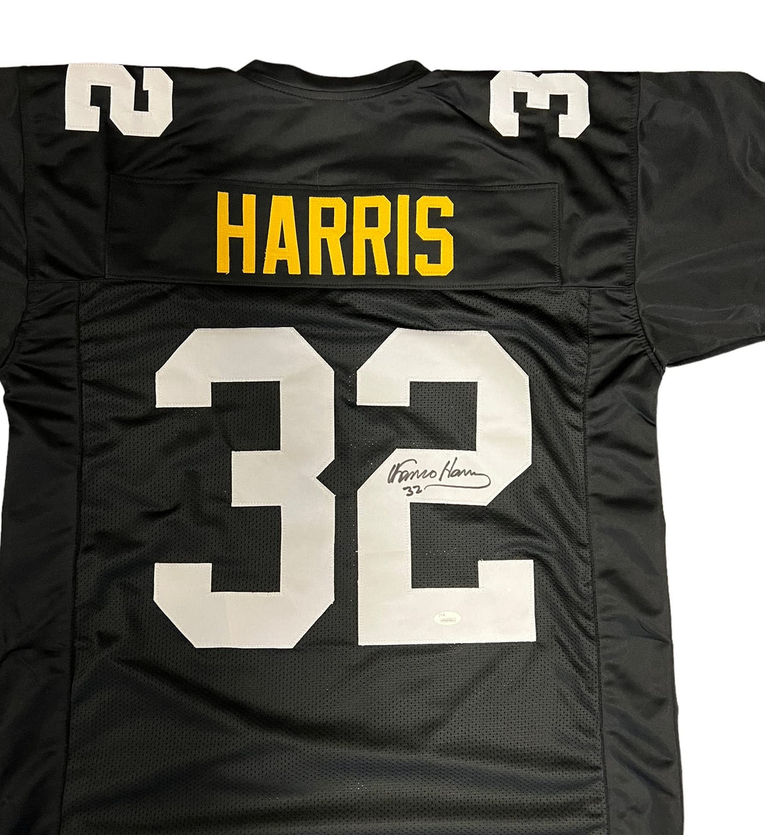 Franco Harris Autographed Custom White Football Jersey