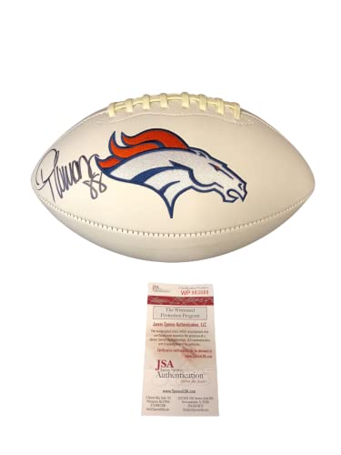 Demaryius Thomas Denver Broncos Signed Autograph Emboridered Logo Football JSA Certified