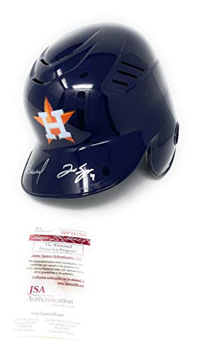 Jose Altuve George Springer Houston Astros DUAL Signed Autograph Full Size Authentic Helmet GTSM Altuve JSA Witnessed Certified