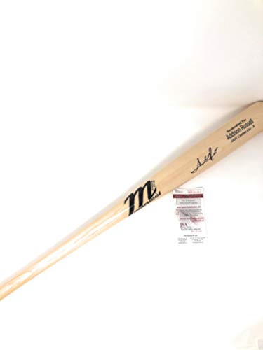 Addison Russell Chicago Cubs Signed Autograph Game Model Authentic Baseball Bat JSA Wintessed Certified