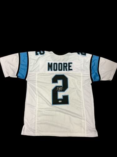 DJ Moore Carolina Panthers Signed Autograph Custom Jersey White Beckett Witnessed Certified