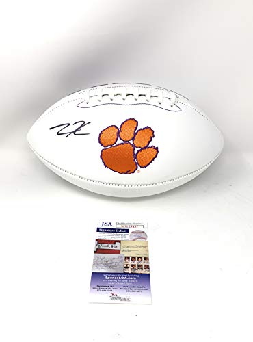 Tee Higgins Clemson Tigers Signed Autograph Embroidered Logo Football JSA Certified