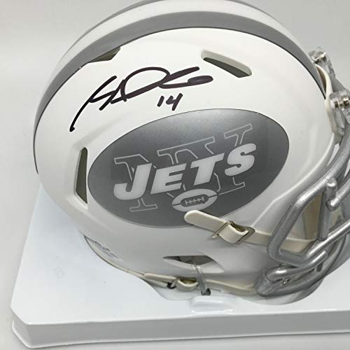 Sam Darnold New York Jets Signed Autograph Rare ICE Speed Mini Helmet JSA Witnessed Certified