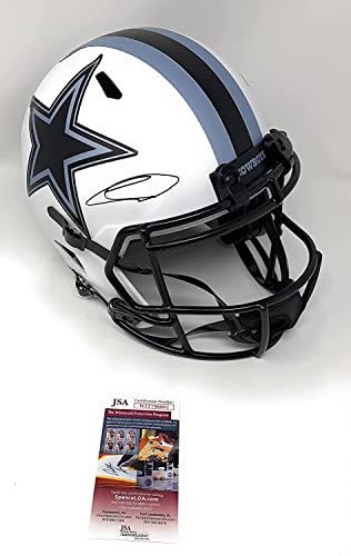 Ceedee Lamb Dallas Cowboys Signed Autograph LUNAR Full Size Speed Helmet JSA Witnessed Certified