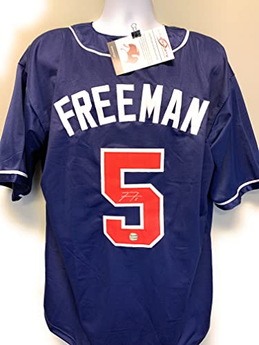 Freddie Freeman Atlanta Braves Signed Autograph Custom Jersey Blue LoJ –  MisterMancave