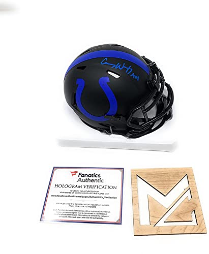 Carson Wentz Indianapolis Signed Autograph Eclipse Speed Mini Helmet Helmet Fanatics Authentic Certified