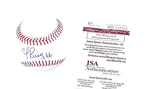 Yasiel Puig Cincinnati Reds Signed Autograph Official MLB Baseball JSA Certified