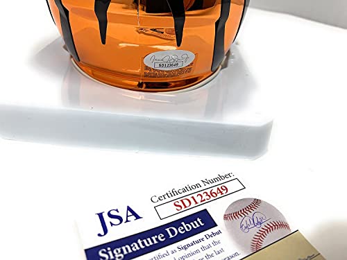 Tee Higgins Cincinnati Bengals Signed Autograph Rare CHROME Speed Mini Helmet JSA Certified