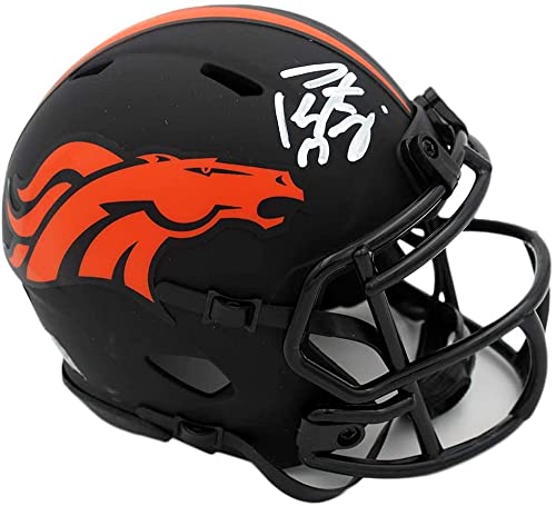 Peyton Manning Denver Signed Autograph RARE ECLIPSE Speed Mini Helmet Fanatics Authentic Certified
