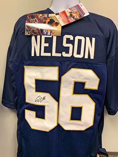 Quenton Nelson Notre Dame Fighting Irish Signed Autograph Custom Jersey JSA Witnessed Certified