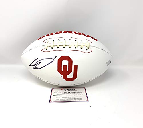 Ceedee Lamb Oklahoma Sooners Signed Autograph Embroidered Logo Football Fanatics Authentic Certified