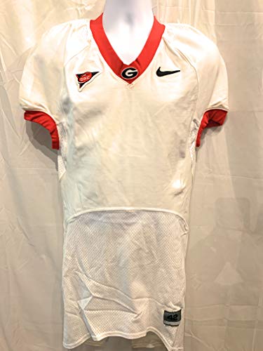 Georgia Bulldogs Authentic Game Team Issued NIKE Authentic On Field Jersey White Size 40