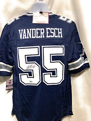 Leighton Vander Esch Dallas Cowboys Signed Autograph Blue Nike Jersey Fanatics Authentic Certified