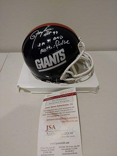 Lawrence Taylor New York Giants Signed Autograph Mini Helmet LT WAS A BAD MOTHER FUC**** Inscribed JSA Certified