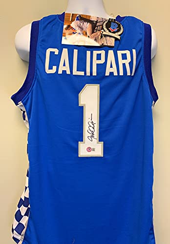 John Calipari Kentucky WIldcats Signed Autograph Custom Jersey Blue Calpari Beckett Witnessed Certified