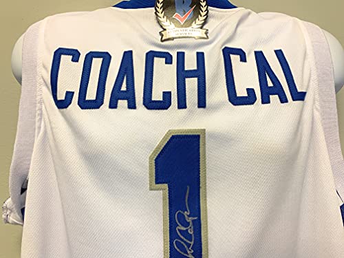 John Calipari Kentucky WIldcats Signed Autograph Custom Jersey White Coach CAL Beckett Witnessed Certified