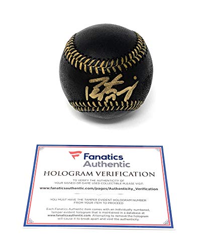 Peyton Manning Signed Autograph Black Leather MLB Baseball Fanatics Authentic Certified