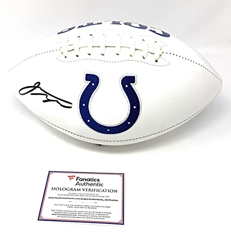 Jonathan Taylor IndianapolisSigned Autograph Embroidered Logo Football Fanatics Authentic Certified
