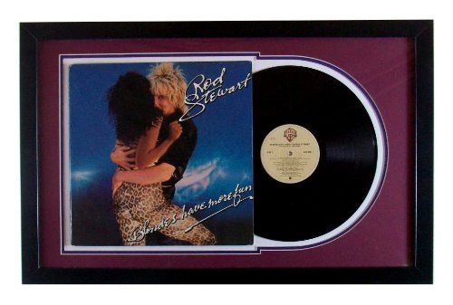 Mister Mancave Rod Stewart Professionally Framed Record Double Matted Blondes Have More Fun
