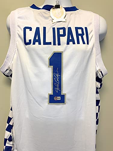 John Calipari Kentucky WIldcats Signed Autograph Custom Jersey White Calpari Beckett Witnessed Certified