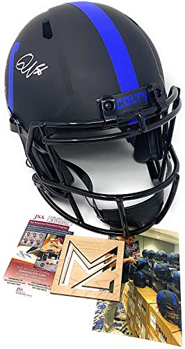 Quenton Nelson Signed Autograph Rare ECLIPSE Full Size Helmet Inscribed JSA Witnessed Certified