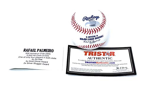 Rafael Palmeiro Baltimore Orioles Signed Autograph Official MLB Baseball Tristar Authentic Certified
