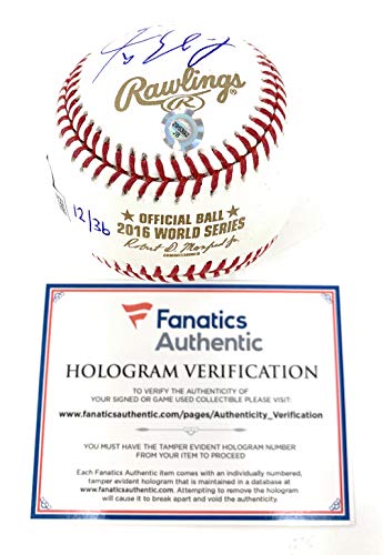 Kris Bryant Anthony Rizzo Javier Baez Ben Zobrist Jake Arrieta Schwarber Chicago Cubs MULTI Signed Autograph Official WORLD SERIES MLB Baseball HAND Numbered Fanatics Authentic Certified