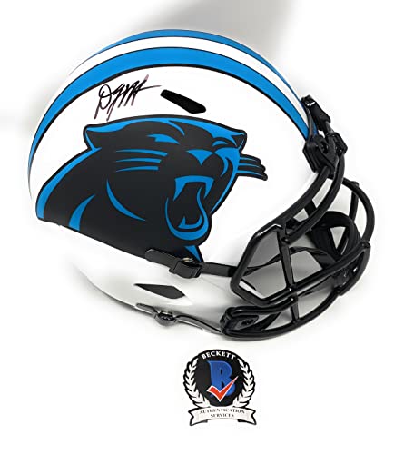 DJ Moore Carolina Panthers Signed Autograph LUNAR Full Size Speed Helmet Beckett Witnessed Certified