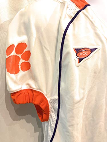 Clemson Tigers Authentic Game Team Issued NIKE Authentic On Field Jersey White Size 42