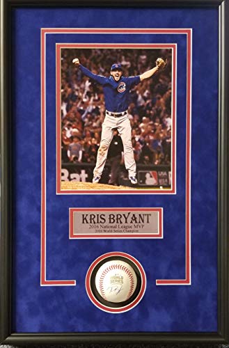 Kris Bryant Chicago Cubs 2016 MLB World Series Champions Autographed World  Series Logo Baseball and Baseball Display Case with Image
