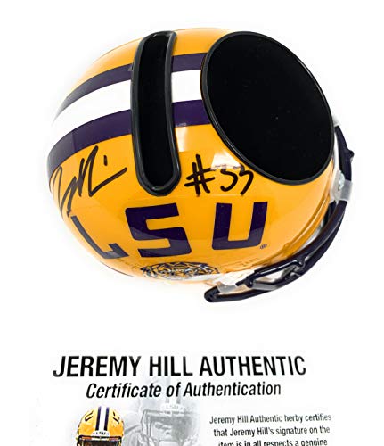 Jeremy Hill LSU Tigers Signed Autograph Unique Desk CADDY Mini Helmet JHILL Personal Player Certified
