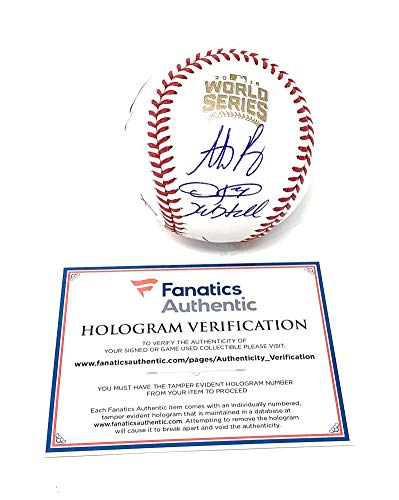 Kris Bryant Anthony Rizzo Javier Baez Ben Zobrist Jake Arrieta Schwarber Chicago Cubs MULTI Signed Autograph Official WORLD SERIES MLB Baseball HAND Numbered Fanatics Authentic Certified