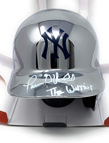 Paul O'Neill New York Yankees Signed Autograph Mini Helmet Rare CHROME Licensed Helmet THE WARRIOR INSCRIBED JSA Certified