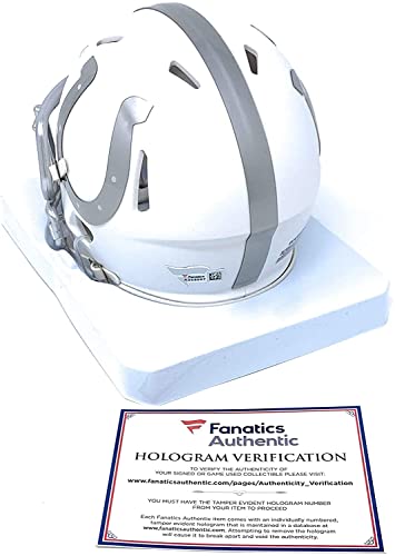 Peyton Manning Indianapolis Signed Autograph ICE Speed Mini Helmet Fanatics Authentic Certified