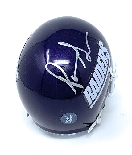 Pierre Garcon Mt Union Purple Raiders Signed Autograph Mini Helmet PG85 Hologram Certified