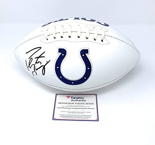 Peyton Manning Signed Autograph Embroidered Logo Football Fanatics Authentic Certified
