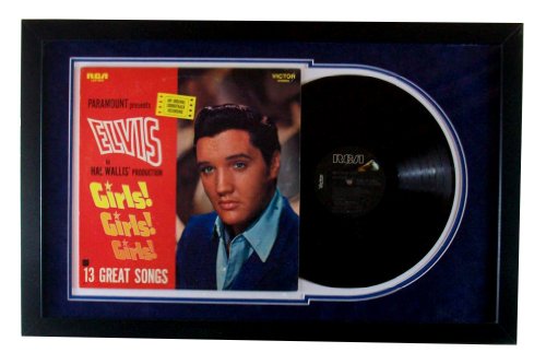 Mister Mancave Elvis Presley Professionally Framed Record Double Matted Girls Girls Girls