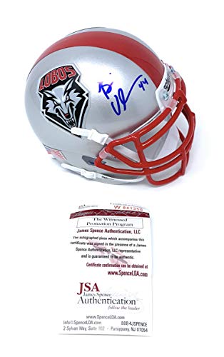 Brian Urlacher New Mexico Lobos Signed Autograph Mini Helmet JSA Witnessed Certified