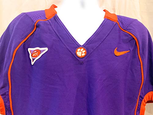 Clemson Tigers Authentic Game Team Issued NIKE Authentic On Field Jersey Purple Size 38