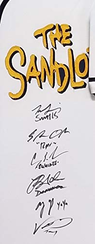 The Sandlot Cast Autographed White Jersey With 5 Signatures MCS