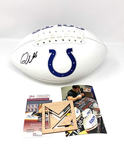 Quenton Nelson Signed Autograph Embroidered Logo Football JSA Certified