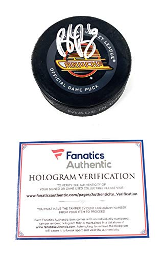 Brock Boeser Vancouver Canucks Signed Autograph NHL Puck Fanatics Authentic Certified