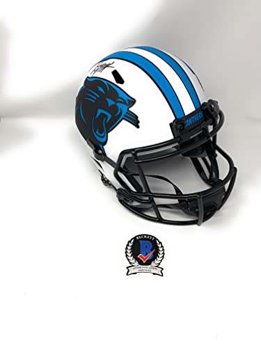 DJ Moore Carolina Panthers Signed Autograph LUNAR Full Size Speed Helmet Beckett Witnessed Certified