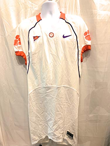 Clemson Tigers Authentic Game Team Issued NIKE Authentic On Field Jersey White Size 38