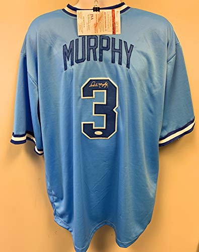 Dale Murphy Atlanta Braves Signed Autograph Custom Jersey Blue JSA