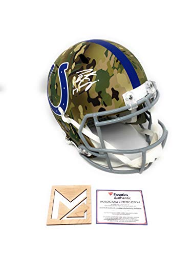 Peyton Manning Indianapolis Signed Autograph Rare CAMO Limited Edition Speed Full Size Helmet Fanatics Authentic Certified