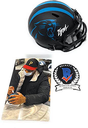 DJ Moore Carolina Panthers Signed Autograph ECLIPSE Speed Mini Helmet Becket Witnessed Certified