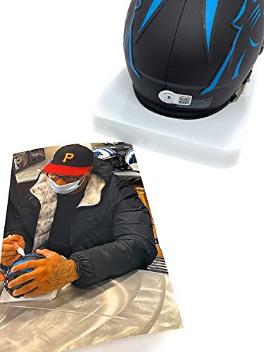 DJ Moore Carolina Panthers Signed Autograph ECLIPSE Speed Mini Helmet Becket Witnessed Certified